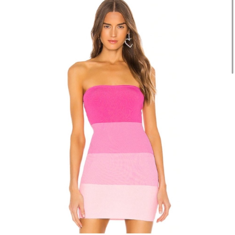 NWOT! Superdown Perla Ombre Mini Dress in Pink Ombre